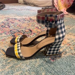 Multi colored plaid Donald pliner heels